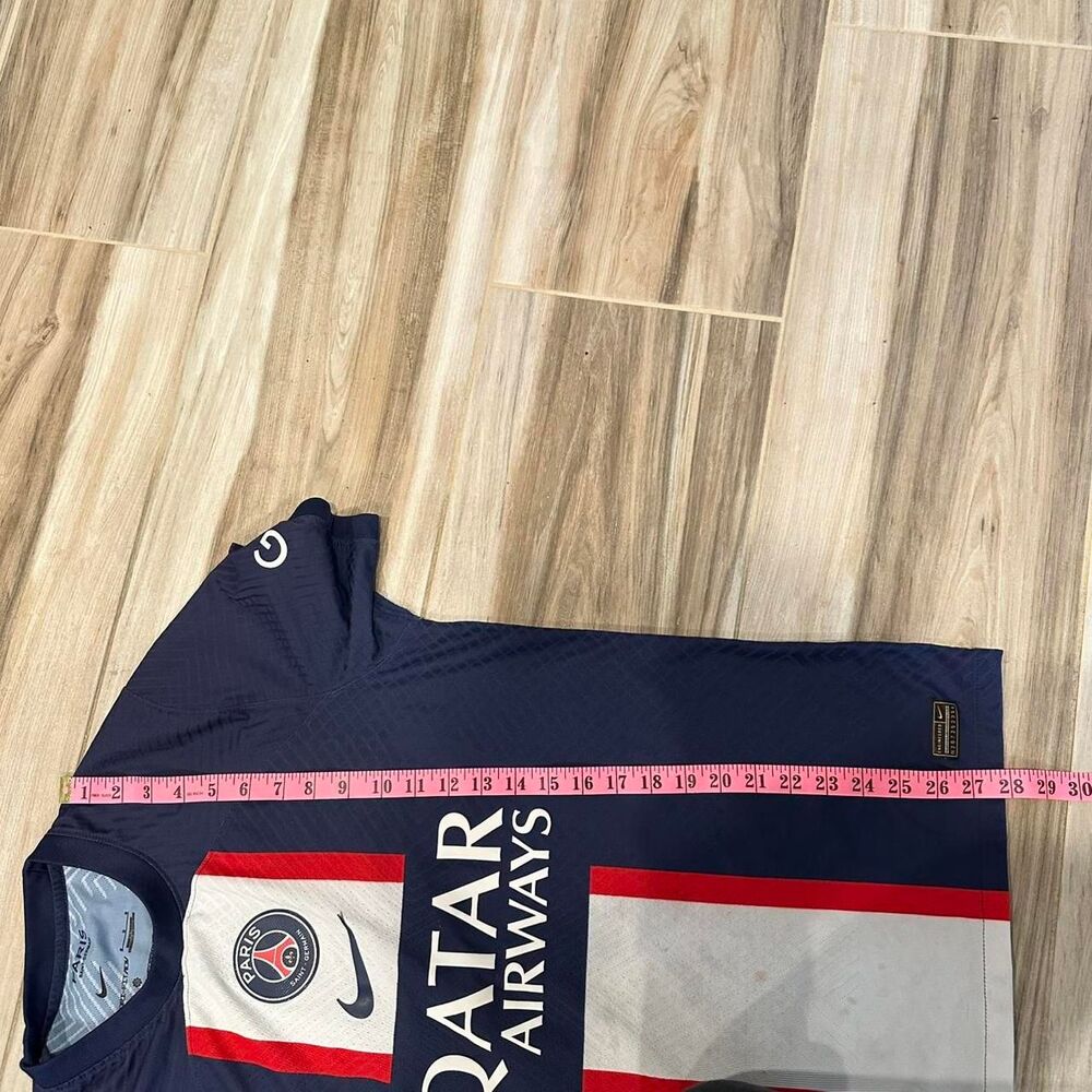 Nike PSG 2022 #7 Kylian Mbappe soccer jeresy Men's Navy and Blue T-shirt - Picture 4 of 5